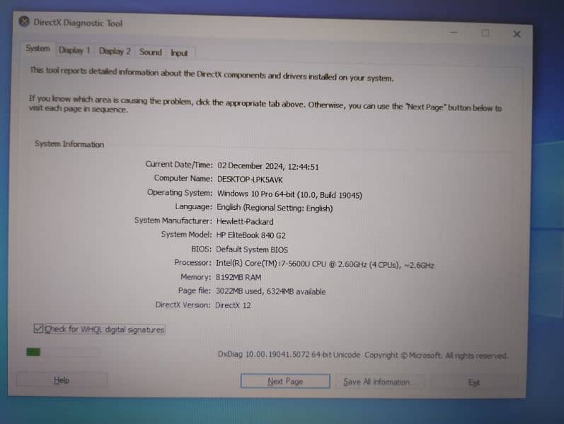 HP elite book 840 G2 5