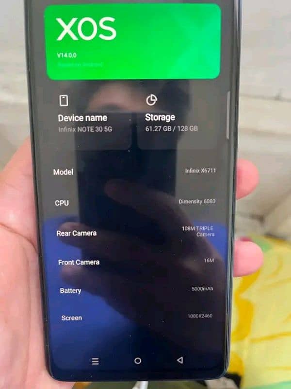 infinx note 30 8+5 ram 256gb storage 45w charger all ok 0