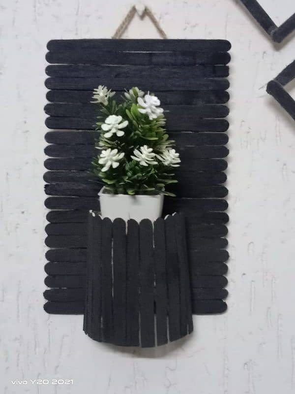 New wall hanging set, made of ice sticks 0