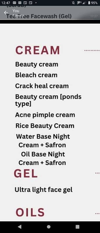 all imported creams serums facewash avilable 3