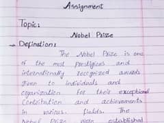 providing you  Handwriting Assignment