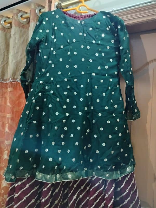 peplum tops ND garara medium size 1 time used bilkul new 6