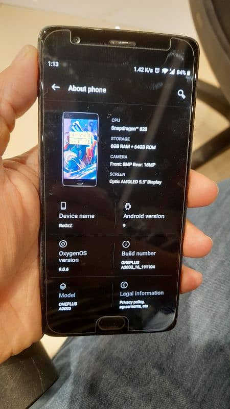 oneplus 3t 6 gb ram 64 gb rom 0