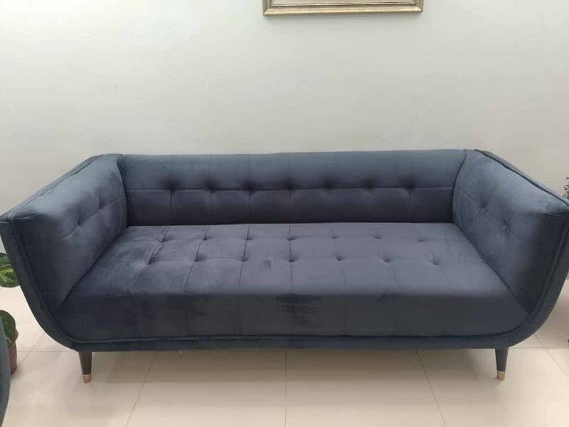 Turkish Sofa Set Grey Black + Table 4