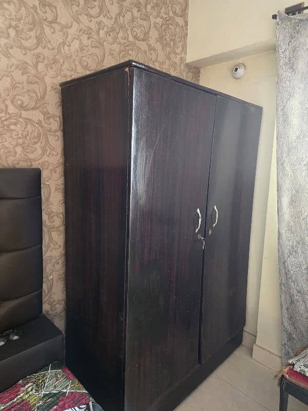 Double wardrobe 2 Door Cupboard almari 0