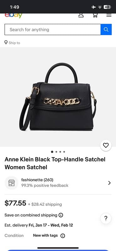 Anne Klien (AK) bag (crossbody & handbag) 1