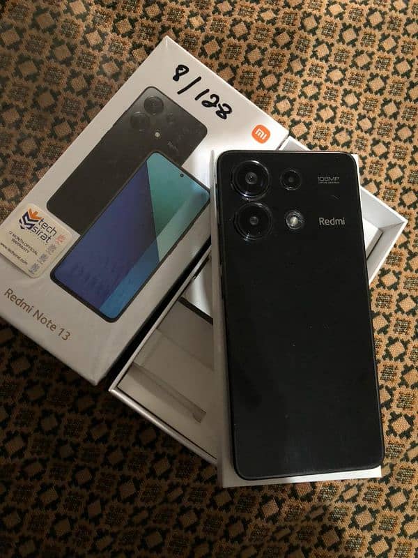 redmi note 13 9 to 10 mnth warrenty 8/128 black pta approved 1