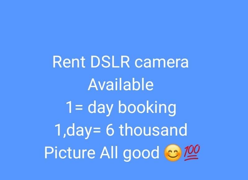 Camera DSLR Rent 0