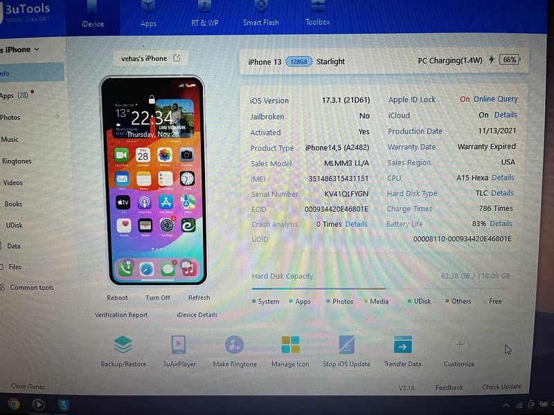 iPhone 13 128gb Non Pta Jv 16