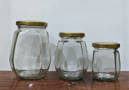 Glass Bottles, Glass Jars|Square glass jar|Hexagon jar|Round glass ja