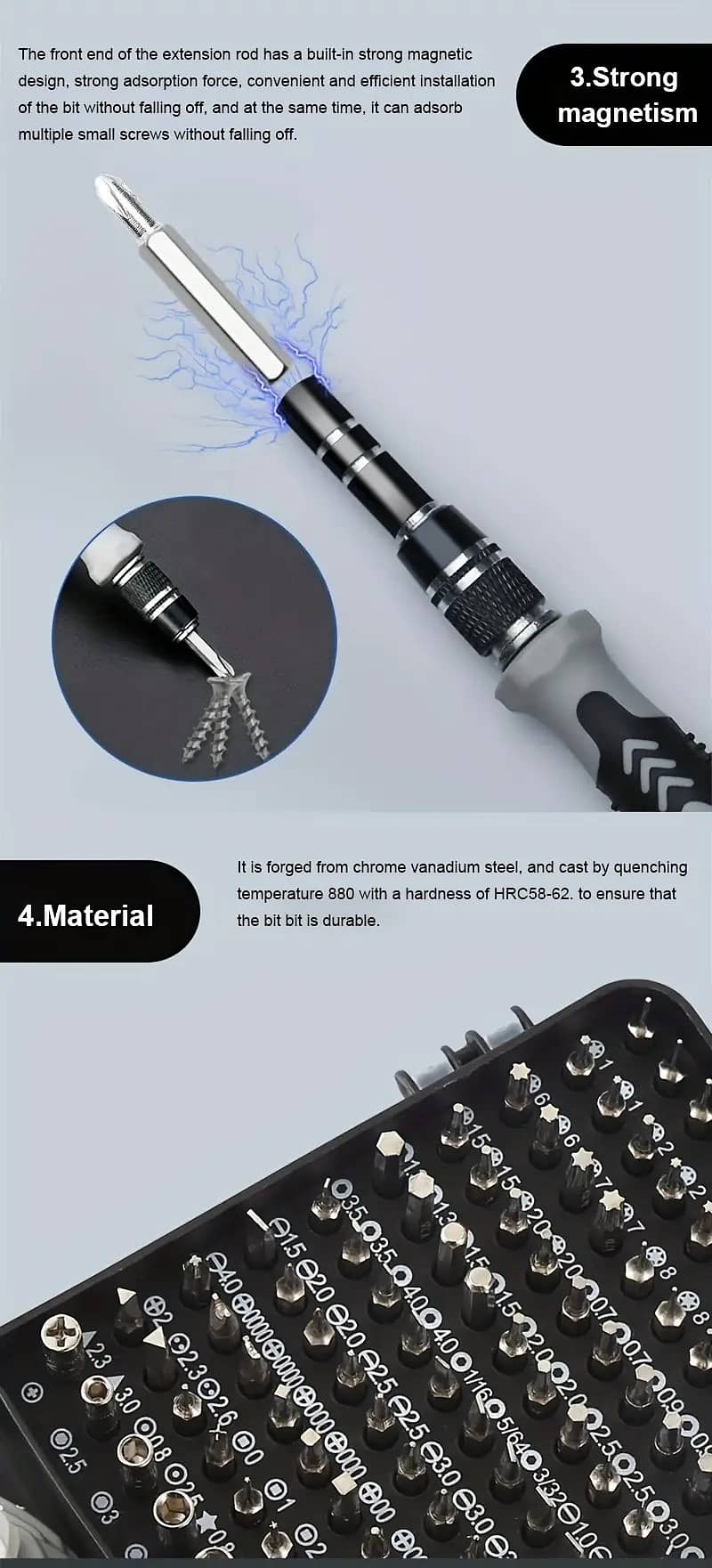 15 in 1 Multifunctional Screwdrivers Set Magnetic Screw Driver Bits 4