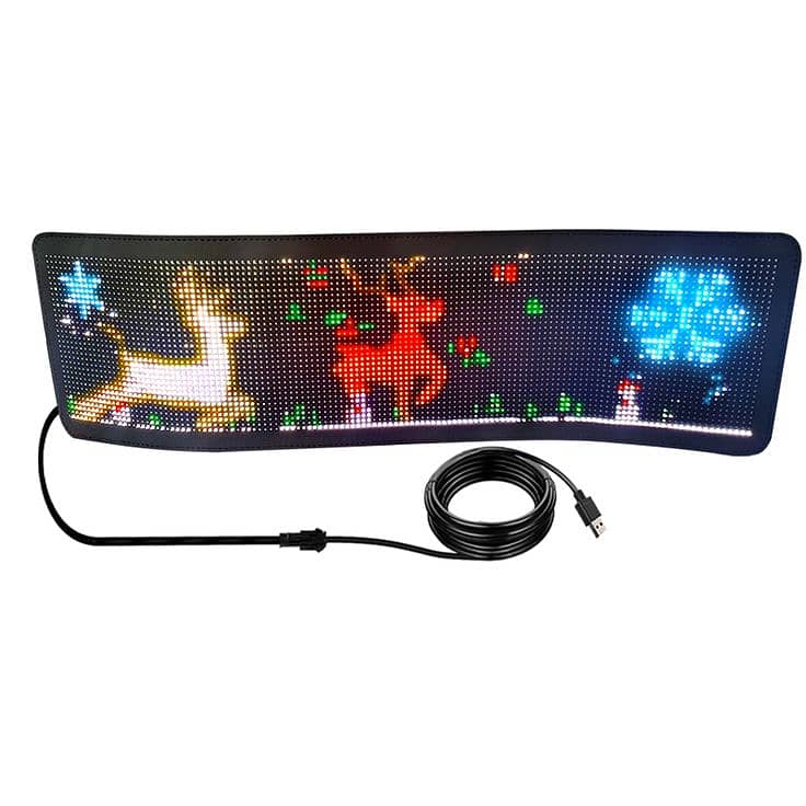 Smart Flexible LED Car Display with Bluetooth Control 3