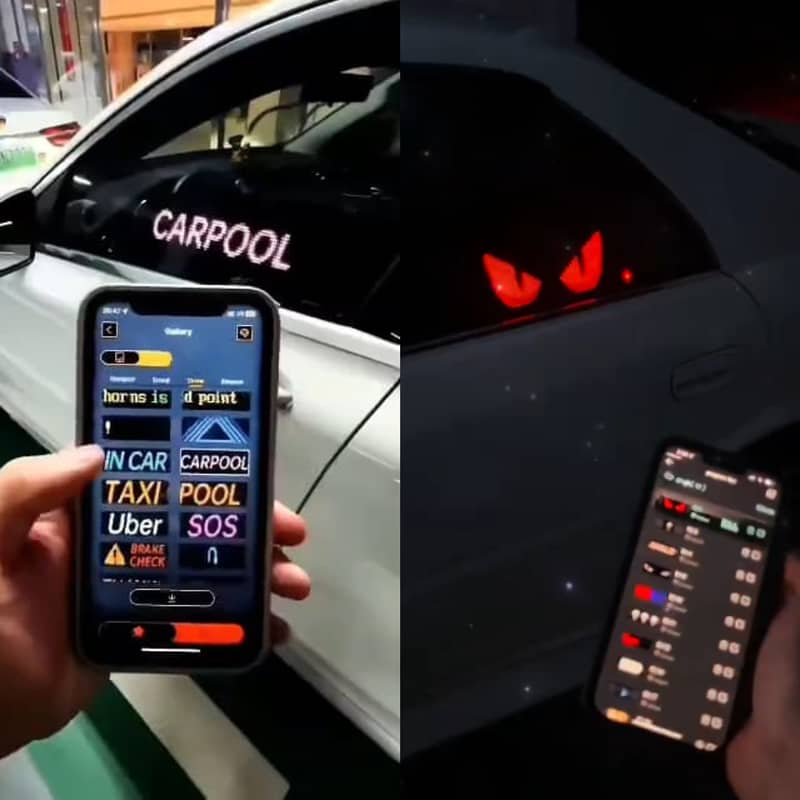 Smart Flexible LED Car Display with Bluetooth Control 10