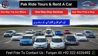 One Way drop Services, Pick & Drop, Lahore to Anywhere, Rent A CAR