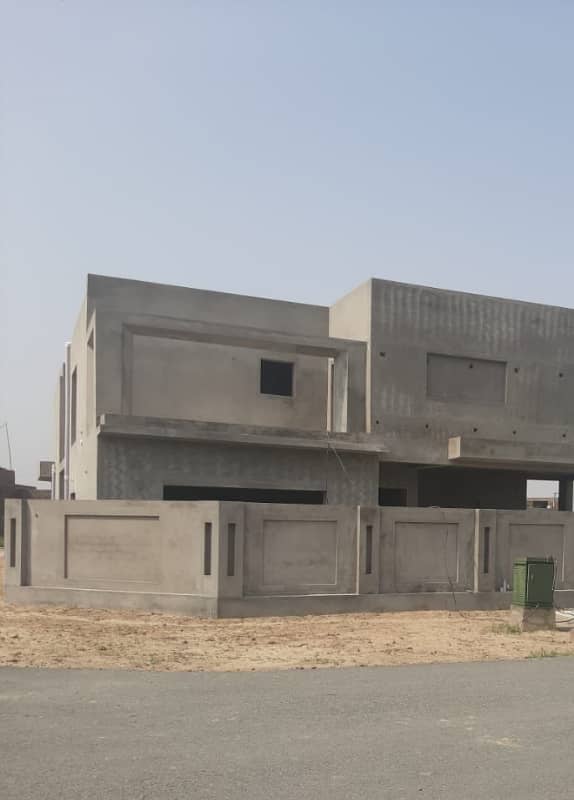 Gray structure House DHA LAHRE THREE SIDE 50FT RAD One kanal 310 sq ft 54 ft 90 ft Cover Area 5354 sq ft FOR SALE 0