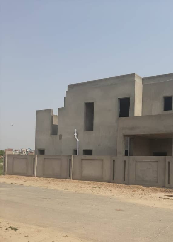 Gray structure House DHA LAHRE THREE SIDE 50FT RAD One kanal 310 sq ft 54 ft 90 ft Cover Area 5354 sq ft FOR SALE 4