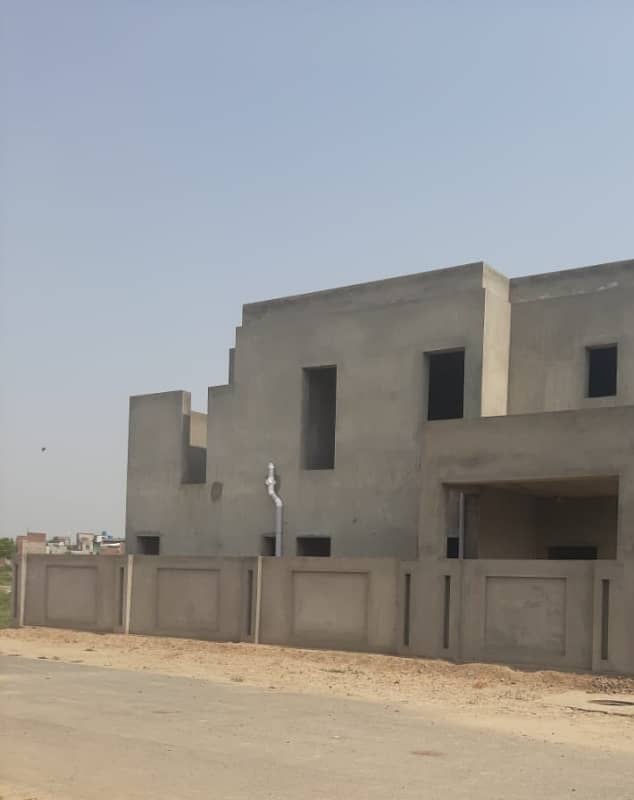 Gray structure House DHA LAHRE THREE SIDE 50FT RAD One kanal 310 sq ft 54 ft 90 ft Cover Area 5354 sq ft FOR SALE 5