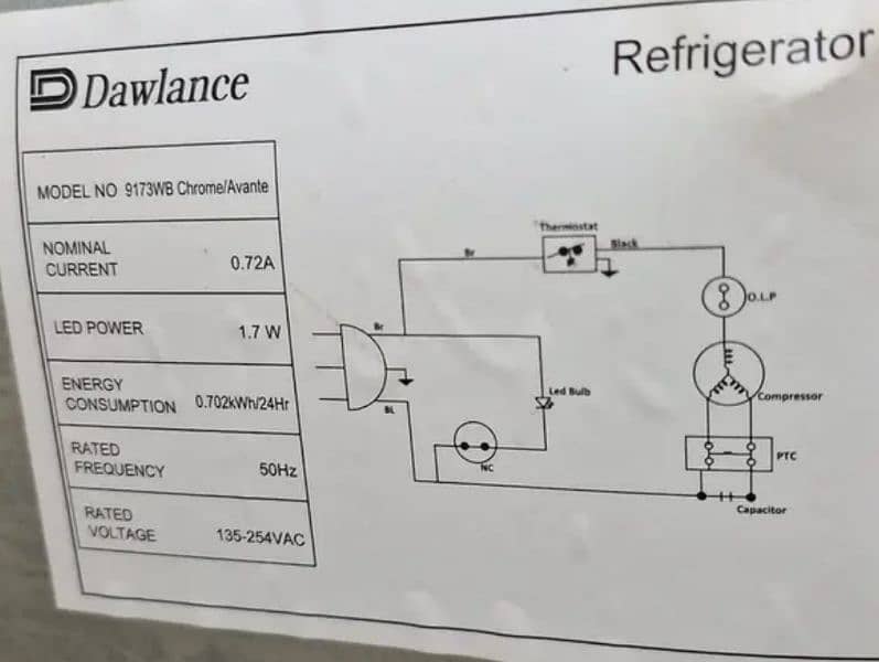 Dawlance Fridge glass dor 4