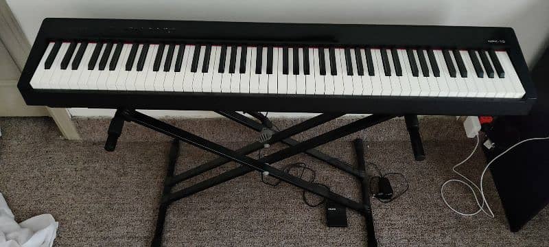 NUX Digital Piano -NPK-10 (Black) + Keyboard stand + Single pedal 1