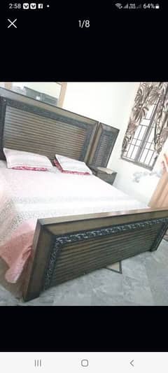 King size bed + side table + dressing