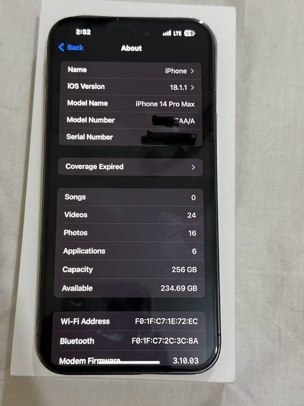 Iphone 14 Pro Max Official Pta Approved 256 Gb 7