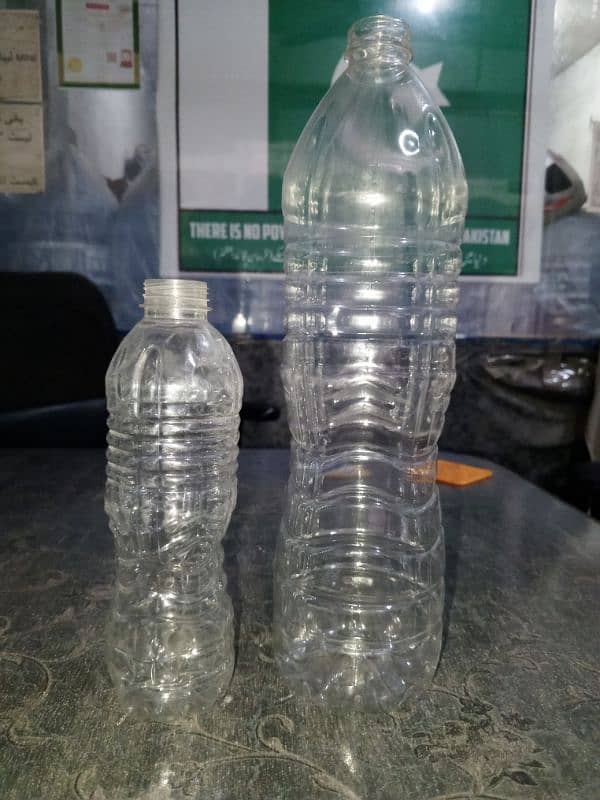 empty bottle pure plastic 1.5 ltr or 0.5ltr 1