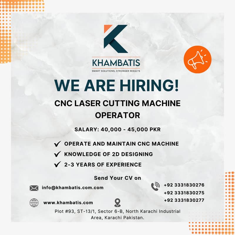 CNC Laser Cutting Machine Operator 1