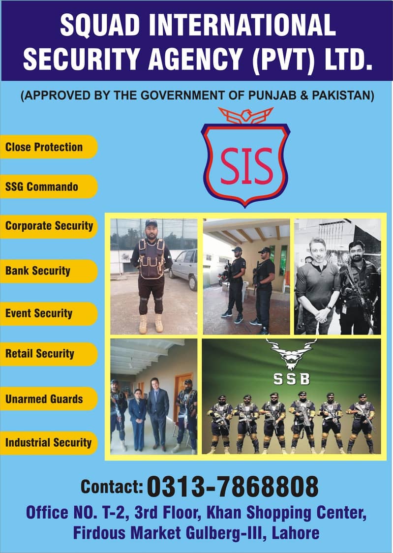 Security Guard Services, Vip Protocol, Personal Guard , SSG Commandos 0