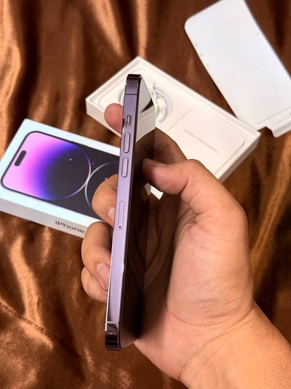 iphone 14 pro Max Dual sim (Phscl + Esim ) 256gb Deep purple Color PTA 4