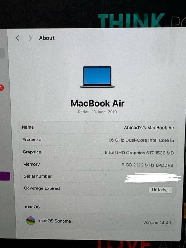 macbook air 13” 2019 0