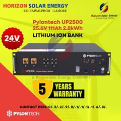 Pylontech UP2500 AVAILABLE MARKET BEST PRICE 24/100AH WITH 5 YEARS WA