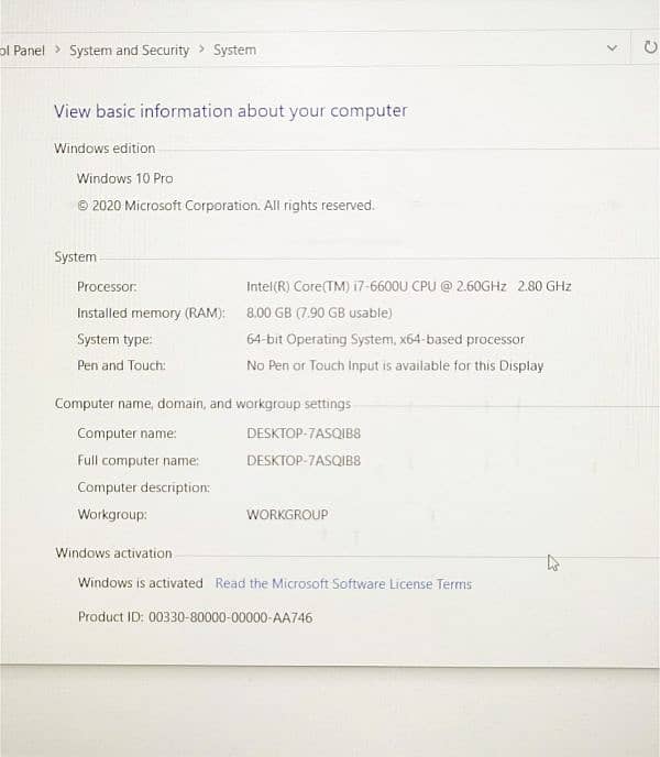 Dell Latitude i7-6th Gen 8GB RAM 256GB NVMe Radeon 2GB Graphics Card 7