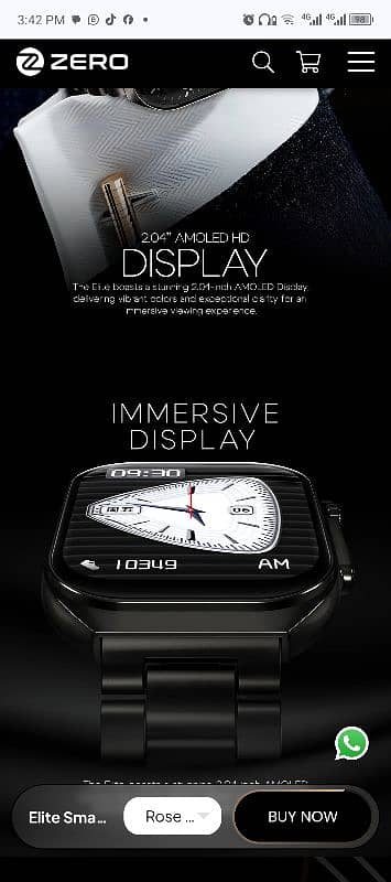 zero elite smart watch new just box opn 1