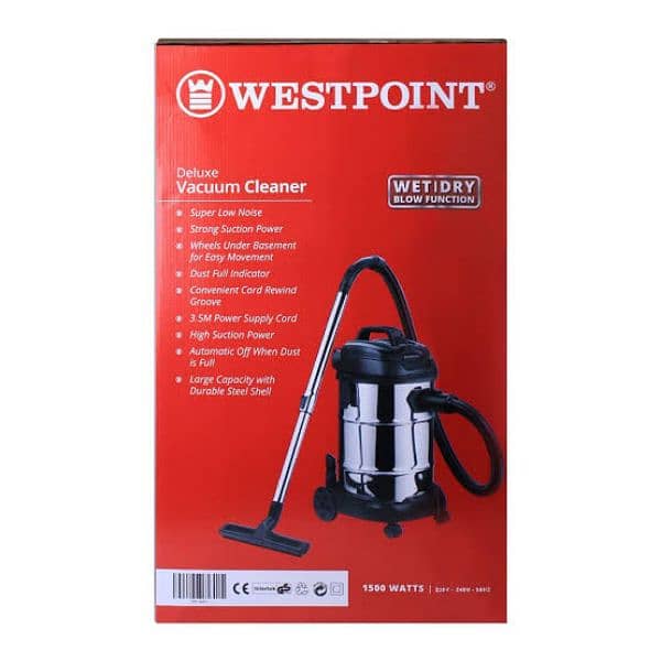 WESTPOINT Deluxe 2 in 1 Wet & Dry Vacuum Cleaner - 1500 Watts 4