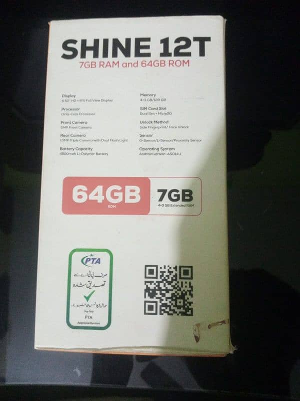 All Call shine 12t , 4 + 3 gb RAM, 64gb ROM, Beautiful look 7