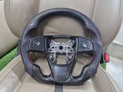 Honda civic x carbon fiber steering