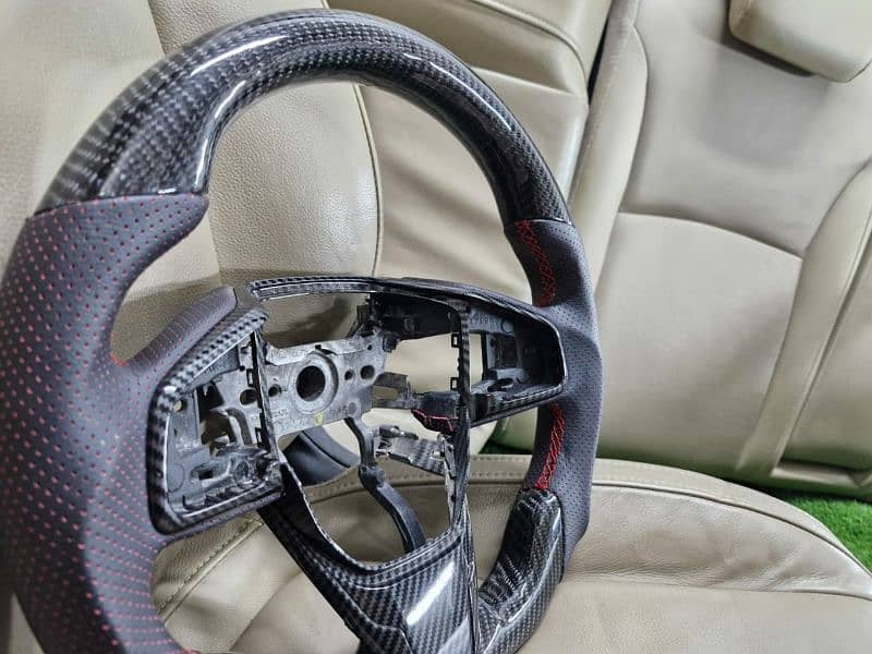 Honda civic x carbon fiber steering 2