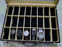 watch storage box 24 slots leather Rexine