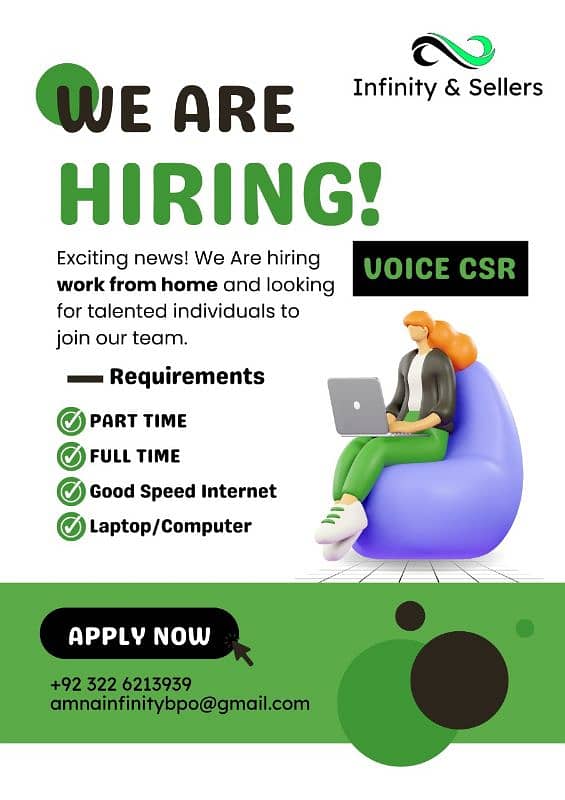 Hiring Work from home Voice CSR 0