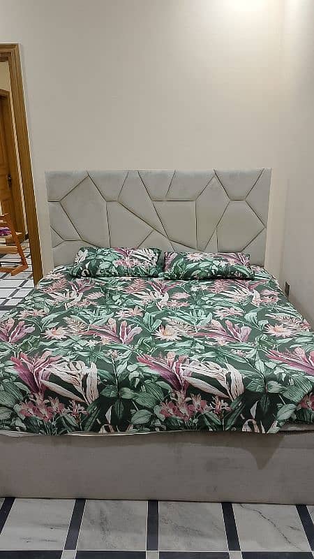 imported fabric King size bed 2