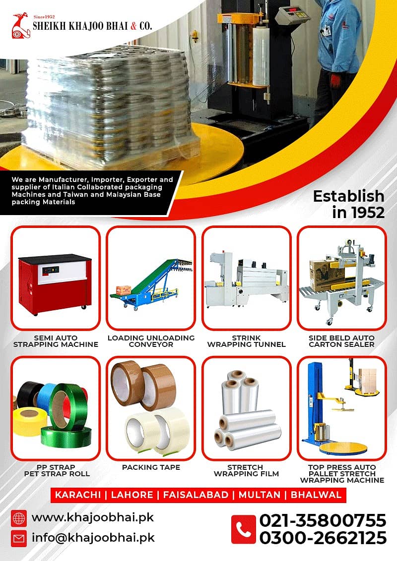 Packing Machine/Strapping machine/Pallet wrapping machine/packing tape 1