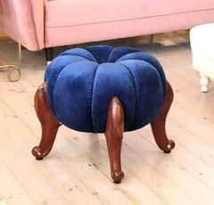 (2pcs) Pumpkin style large ottoman stool pouf for coffee table