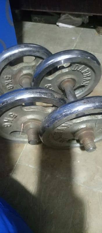 5kgs dumbbells withs rods completel set 1