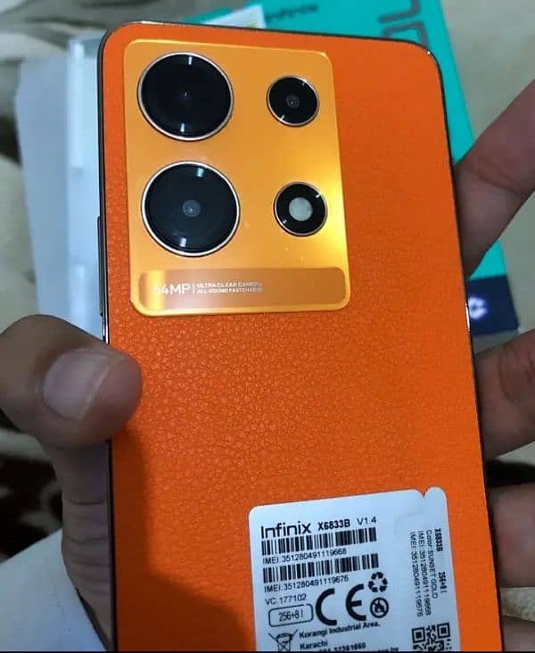 INFINIX NOTE 30, 8GB+256GB, ORANGE COLOR WITH COMPLETE BOX,9 MONTH USE 9