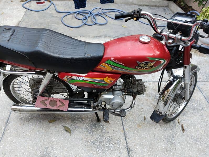 Road Prince 70cc bike Red colour call good condition 17