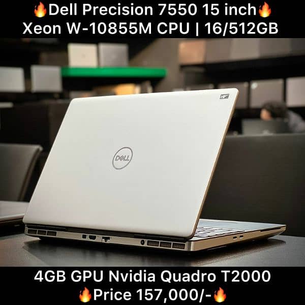 Dell Precision 7550 15 inch Xeon W-10855M CPU 4GB GPU 16GB 512GB 0