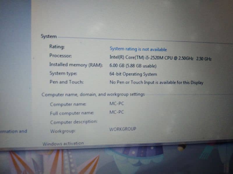 dell latitude e6420     6gb ram    320gb hard 3