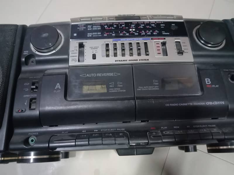 SONY CFD-CD777S, CD PLAYER, RADIO PLAYER, CASSETTE PLAYER, CORDER PLA 3