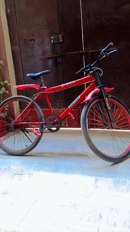 Maroon ferrari hybrid bicycle with premium design 0