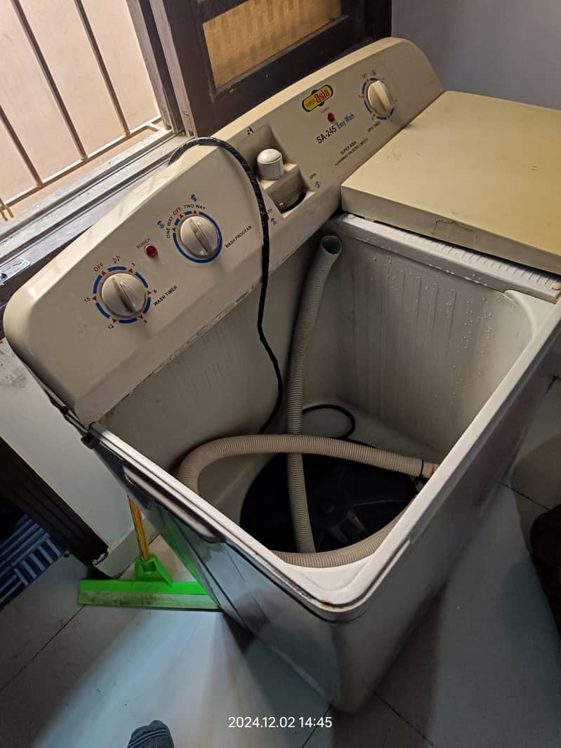 Super Asia SA-245 Washing Machine With Dryer Good Condition 2